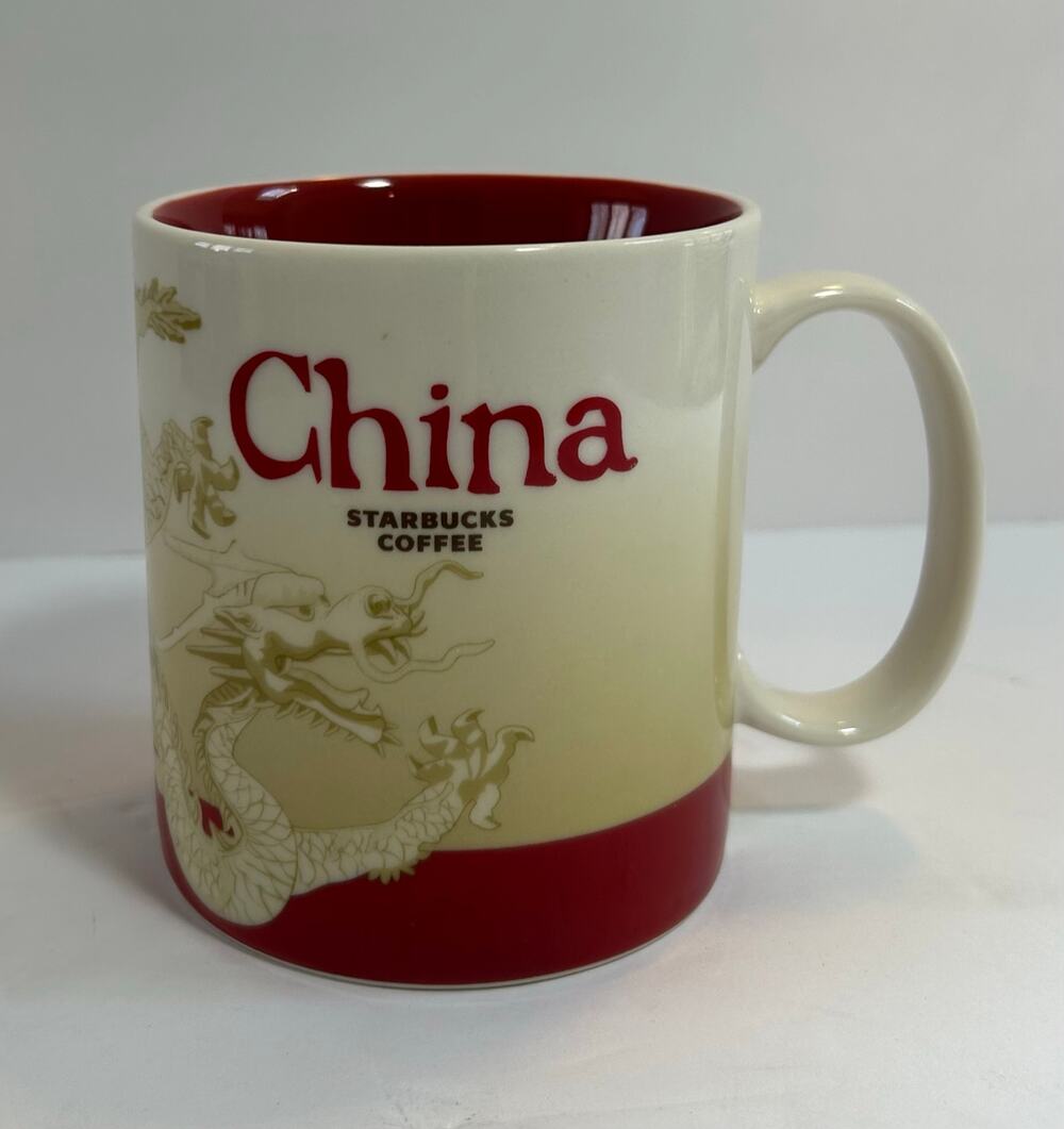New! Starbucks Coffee China Global Icon Collector Mug Dragon 2012 16oz